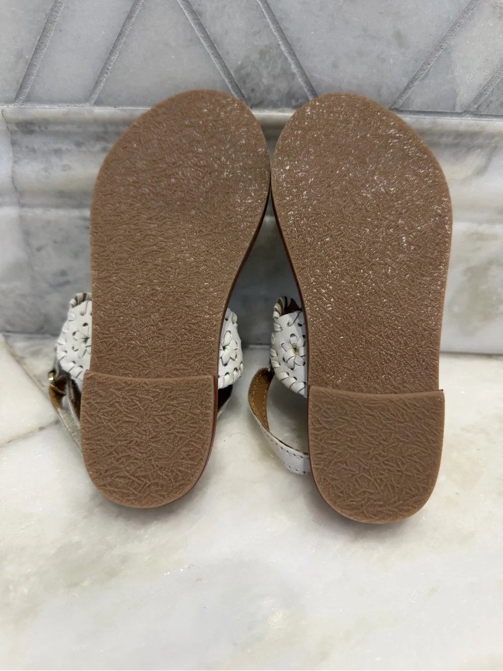NWOT Size 9 Toddler Girls Jack Rogers White Leather Laurin Sandals